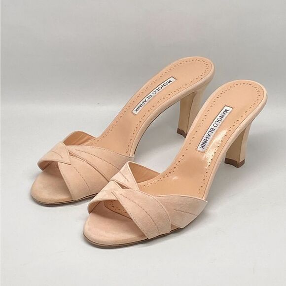 Manolo Blahnik Siemu Suede Mule Sandals size 38.5 - Picture 3 of 9